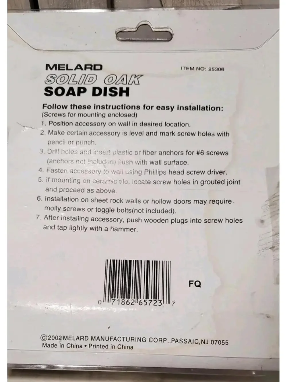 Vintage Brand New Solid Oak Wood Bathroom Melard Wall Soap & Toothbrush Holder